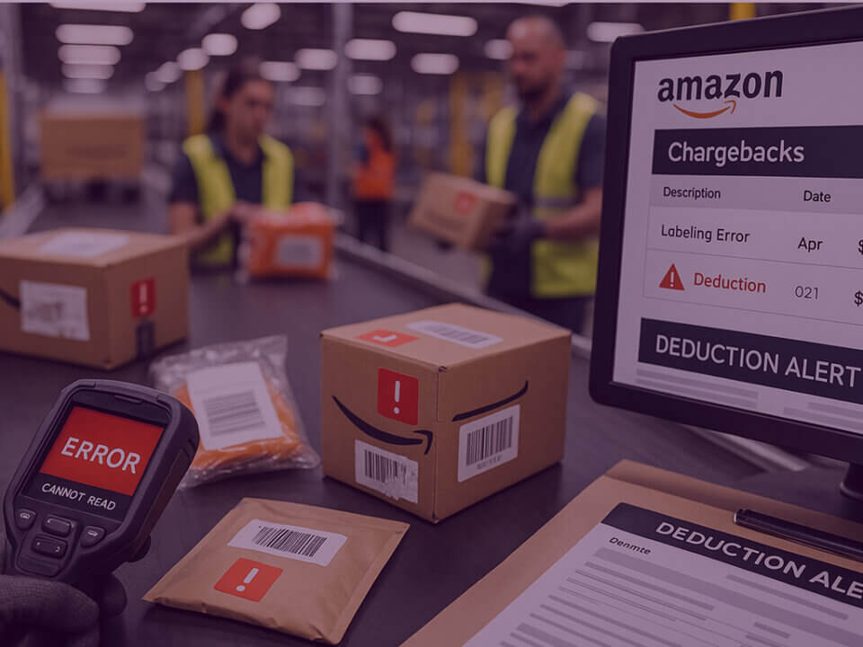 Image of Amazon warehouse showing returned products