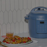 Instant Pot pressure cooker displayed on a kitchen counter.