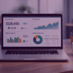 Amazon Ads performance dashboard and optimisation analytics - Venture Forge Laptop displaying Amazon advertising dashboard with performance metrics, charts, and campaign optimisation data analysis