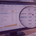 Amazon Ads search-term bid optimisation dashboard - Venture Forge Advertising dashboard showing search terms, bid amounts, and performance metrics with magnified bid optimisation detail